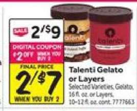 Talenti Gelato or Layers