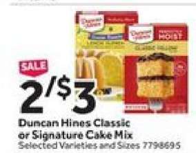 Duncan Hines Classic or Signature Cake Mix