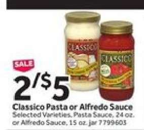 Classico Pasta or Alfredo Sauce