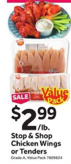 Stop & Shop Chicken Wings or Tenders