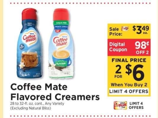 Coffee Mate Flavored Creamers