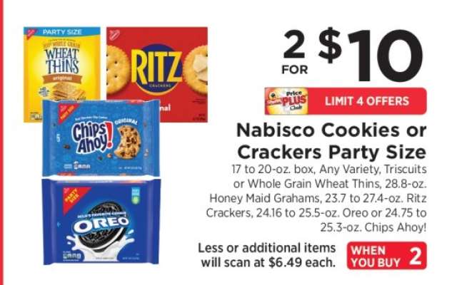 Nabisco Cookies or Crackers Party Size