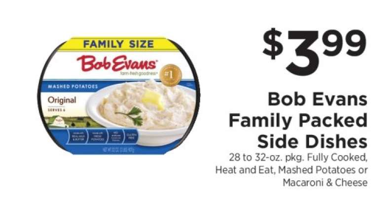 Bob Evans Family Packed Side Dishes