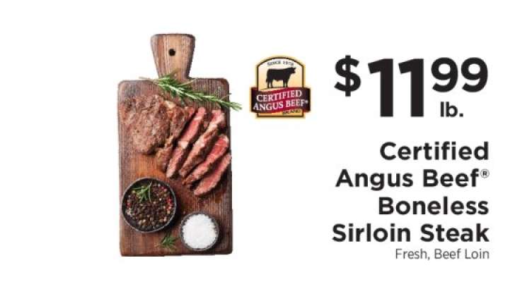 Certified Angus Beef Boneless Sirloin Steak