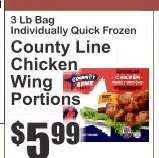 County Line Chicken Wing Portions