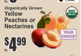 Yellow Peaches or Nectarines