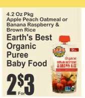 Earth's Best Organic Puree Baby Food
