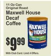 Maxwell House Decaf Coffee
