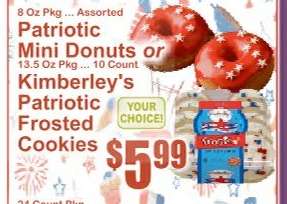 Patriotic Mini Donuts or Kimberley's Patriotic Frosted Cookies