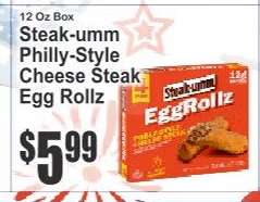 Steak-umm Philly-Style Cheese Steak Egg Rollz