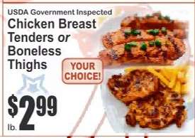 Chicken Breast Tenders or Boneless Thighs