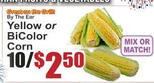 Yellow or BiColor Corn