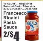 Francesco Rinaldi Pasta Sauce