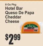 Hotel Bar Queso De Papa Cheddar Cheese