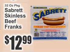 Sabrett Skinless Beef Franks