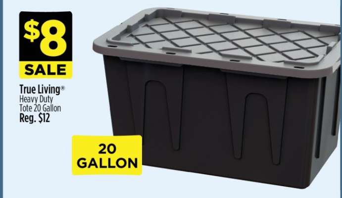 True Living Heavy Duty Tote 20 Gallon