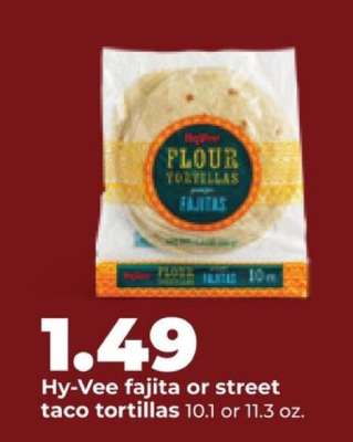 Hy-Vee fajita or street taco tortillas