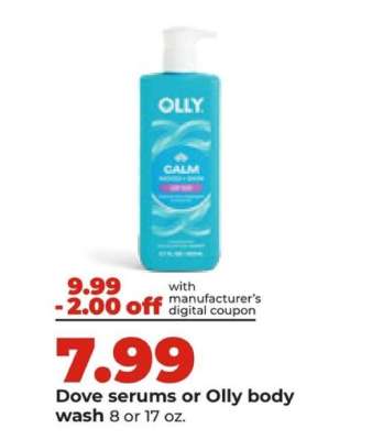 Dove serums or Olly body wash