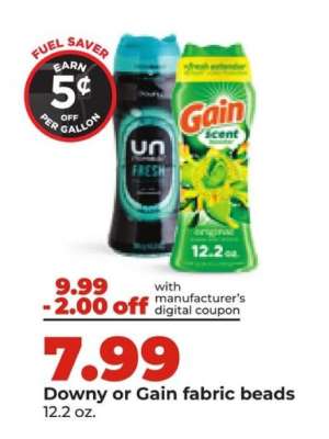 Downy or Gain fabric beads