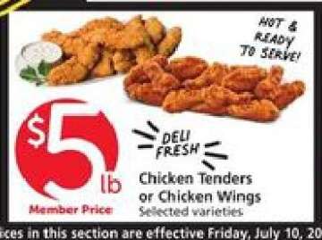 Chicken Tenders or Chicken Wings