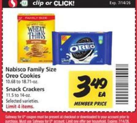 Nabisco Family Size Oreo Cookies