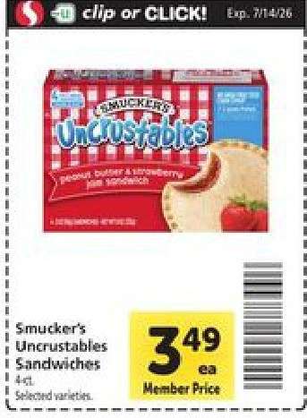 Smucker's Uncrustables Sandwiches