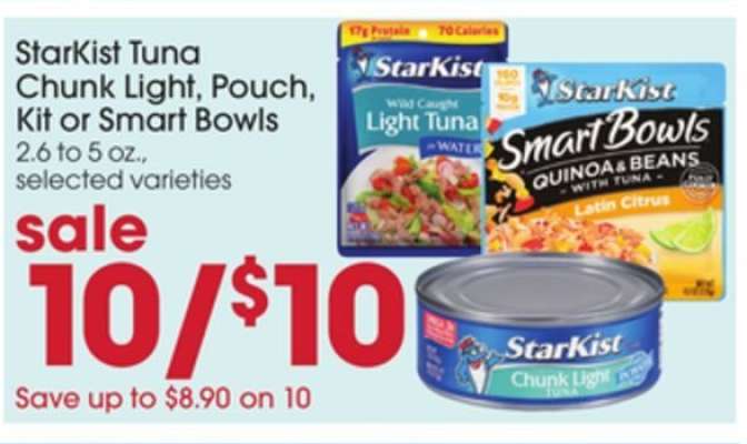 StarKist Tuna Chunk Light, Pouch, Kit or Smart Bowls