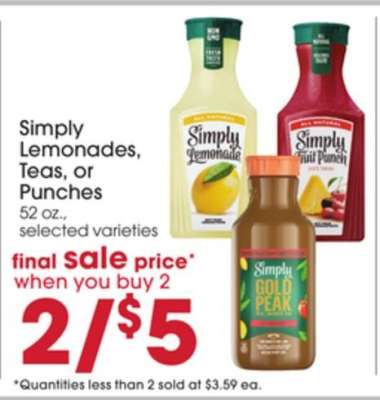 Simply Lemonades, Teas, or Punches