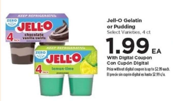 Jell-O Gelatin or Pudding