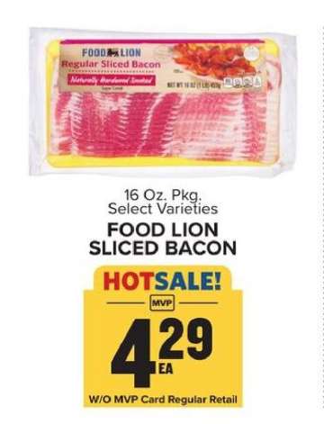 Food Lion Sliced Bacon