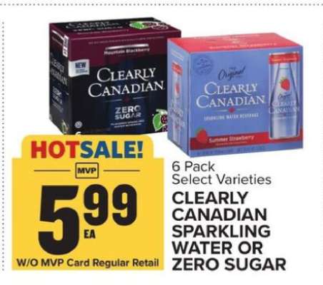 Clearly Canadian Sparkling Water or Zero Sugar