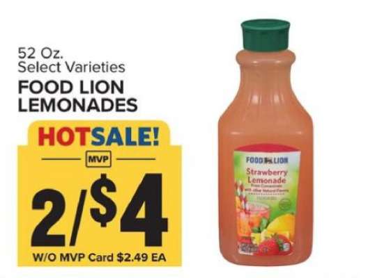 FOOD LION LEMONADES