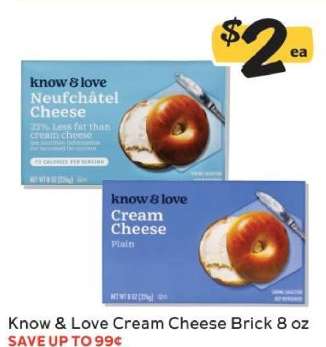 Know & Love Cream Cheese Brick 8 oz