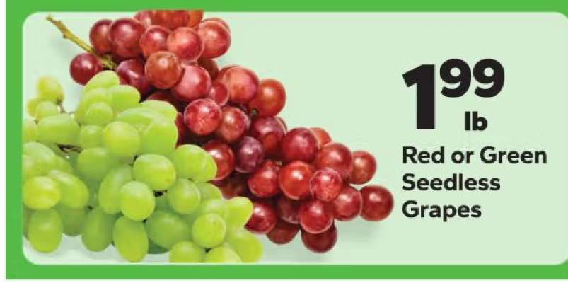 Red or Green Seedless Grapes