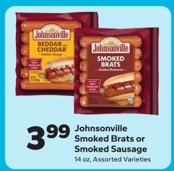 Johnsonville Smoked Brats or Smoked Sausage