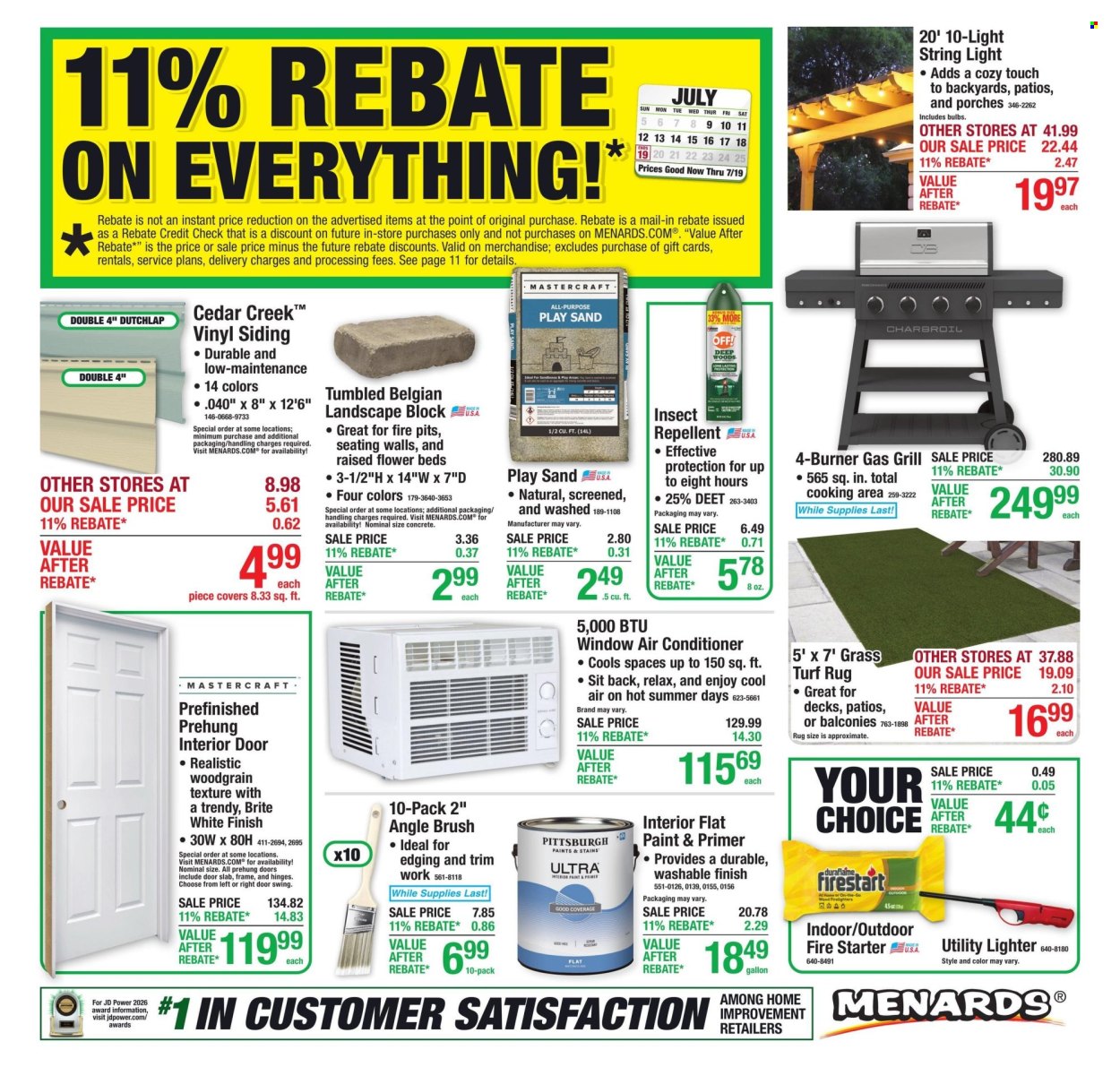 Menards ad - 07/09/2026 - 07/19/2026. Page 1