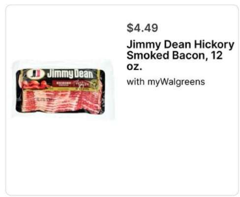 Jimmy Dean Hickory Smoked Bacon, 12 oz.