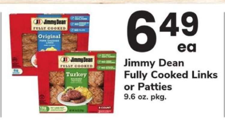 Jimmy Dean Fully Cooked Links or Patties