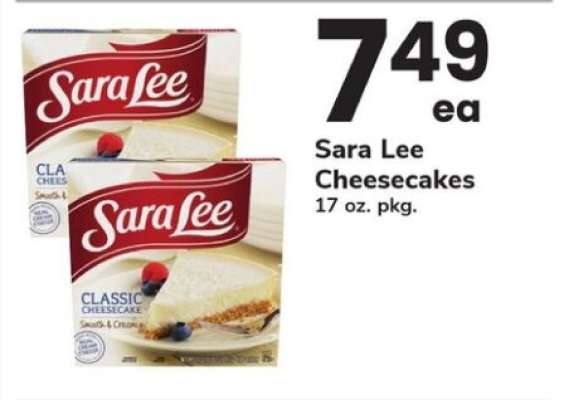 Sara Lee Cheesecakes