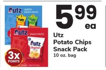 Utz Potato Chips Snack Pack