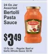 Bertolli Pasta Sauce
