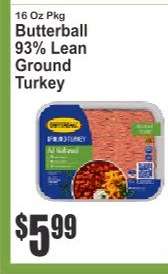 Butterball 93% Lean Ground Turkey