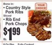 Country Style Pork Ribs / Rib End Pork Chops