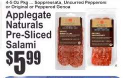 Applegate Naturals Pre-Sliced Salami