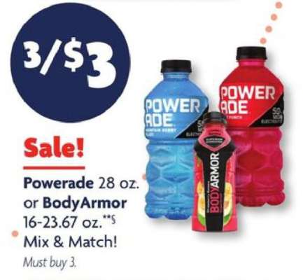 Powerade or Bodyarmor