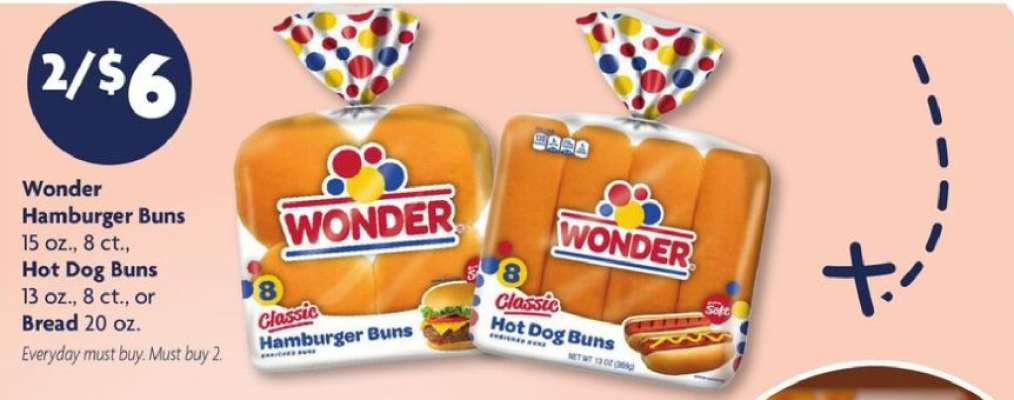 Wonder Hamburger Buns / Hot Dog Buns