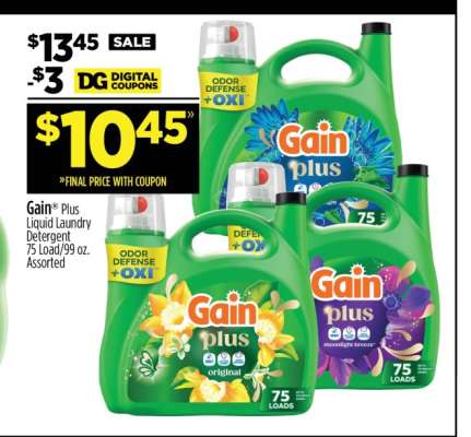 Gain Plus Liquid Laundry Detergent