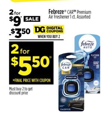 Febreze CAR Premium Air Freshener 1 ct. Assorted