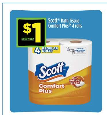 Scott Bath Tissue Comfort Plus 4 rolls