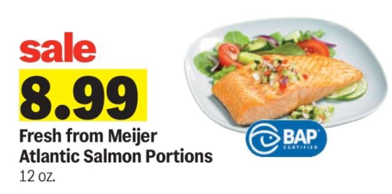 Fresh from Meijer Atlantic Salmon Portions